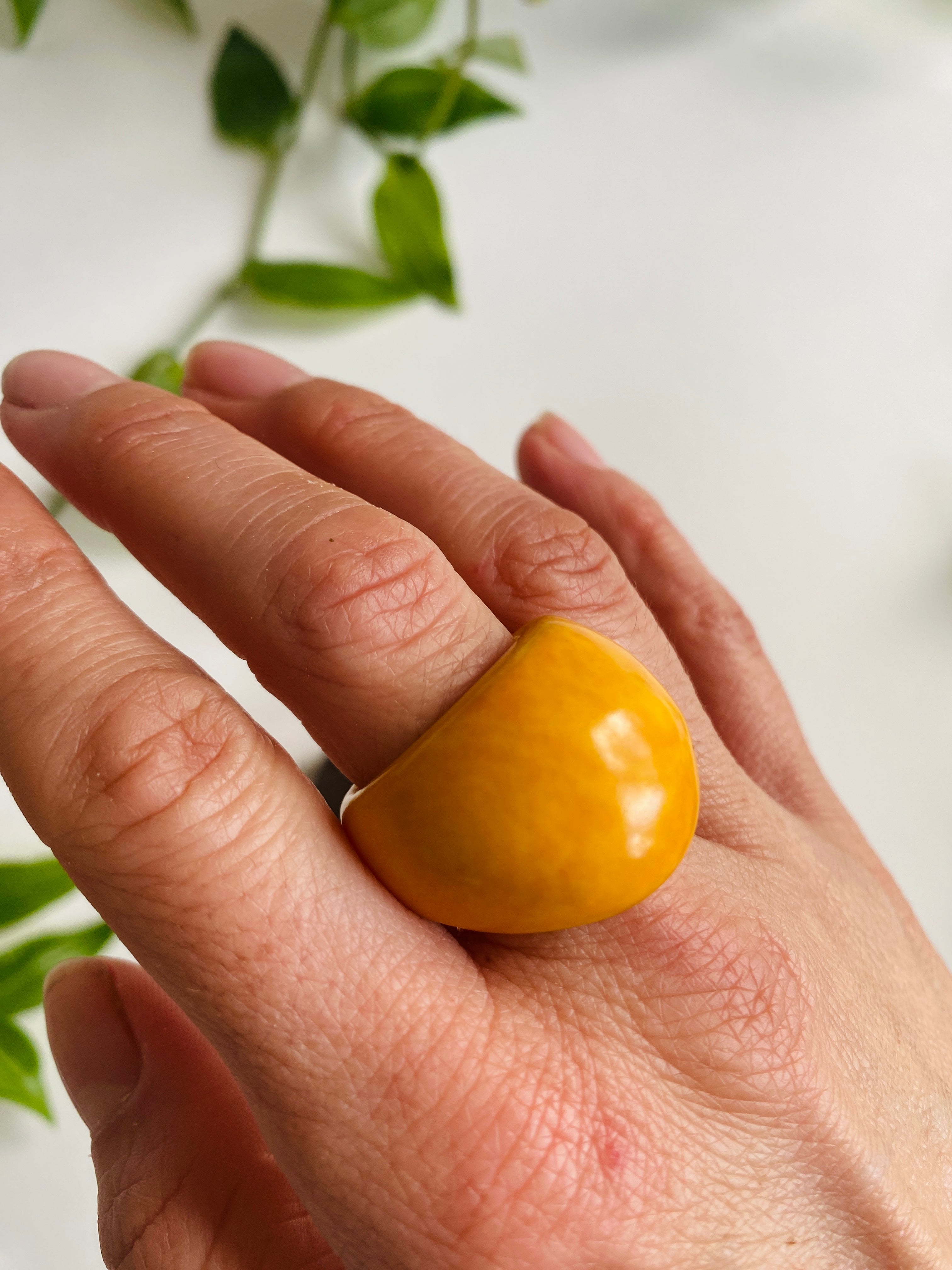 Yellow Tagua Ring